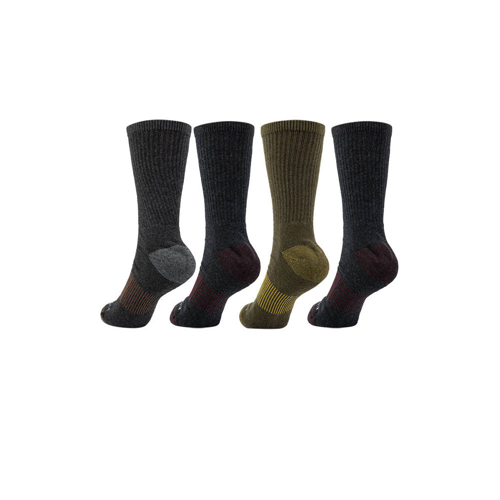 COLUMBIA Heather Ribbed Half Cushioned Crew ถุงเท้าผู้ชาย (แพ็ค 4 คู่)