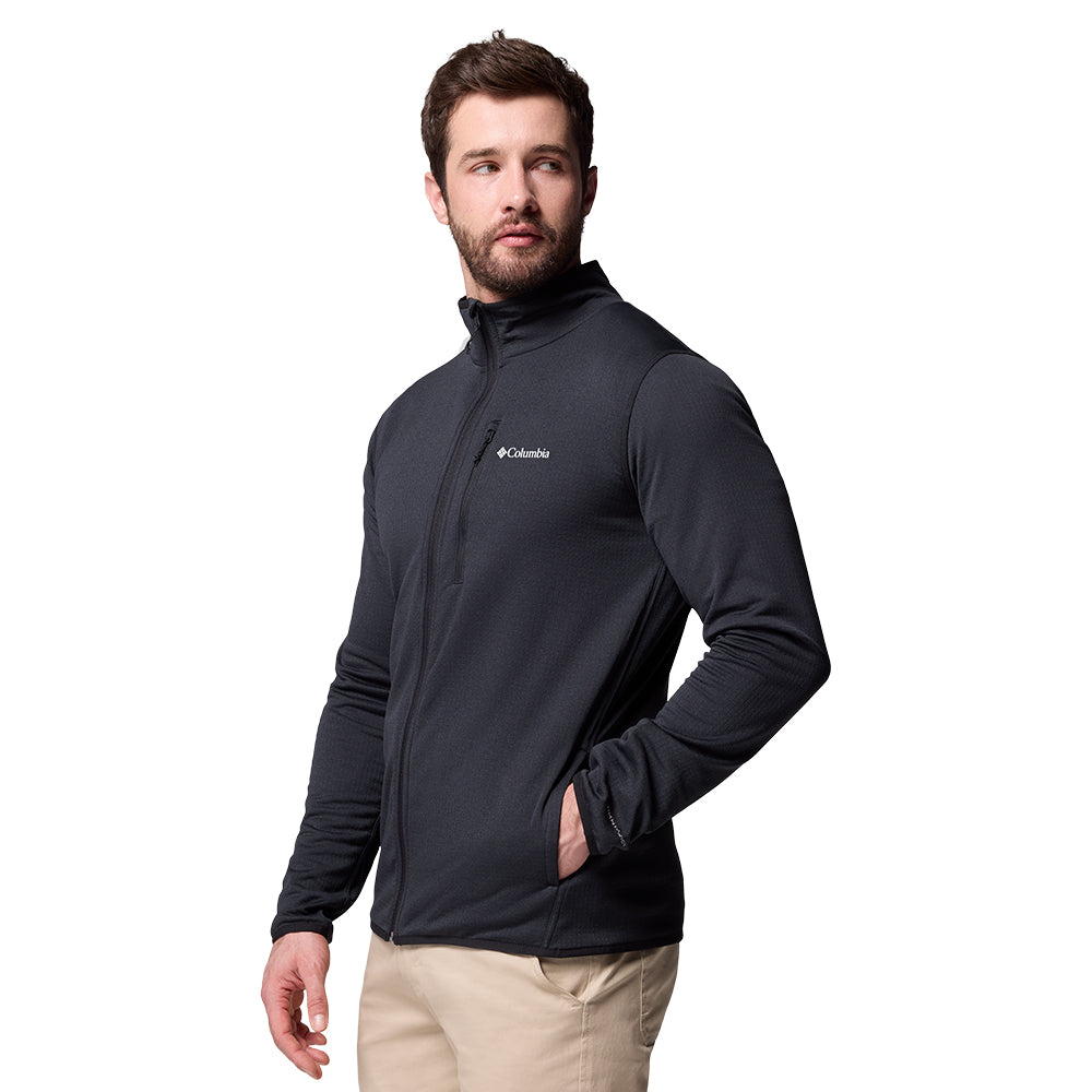 COLUMBIA Essential Hike Grid Fleece Full Zip เสื้อแจ็คเก็ตผู้ชาย