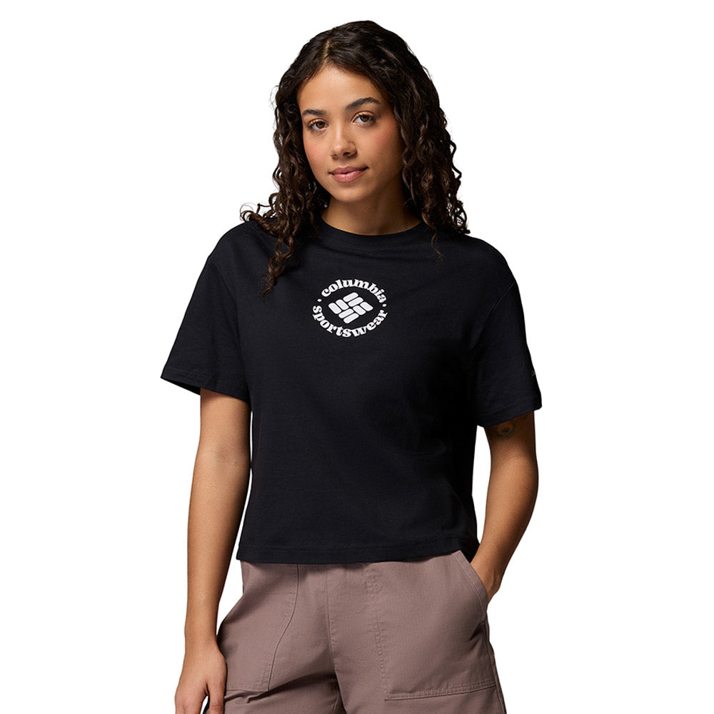 COLUMBIA Rolling Bend™ Graphic Relaxed Crop เสื้อยืดผู้หญิง