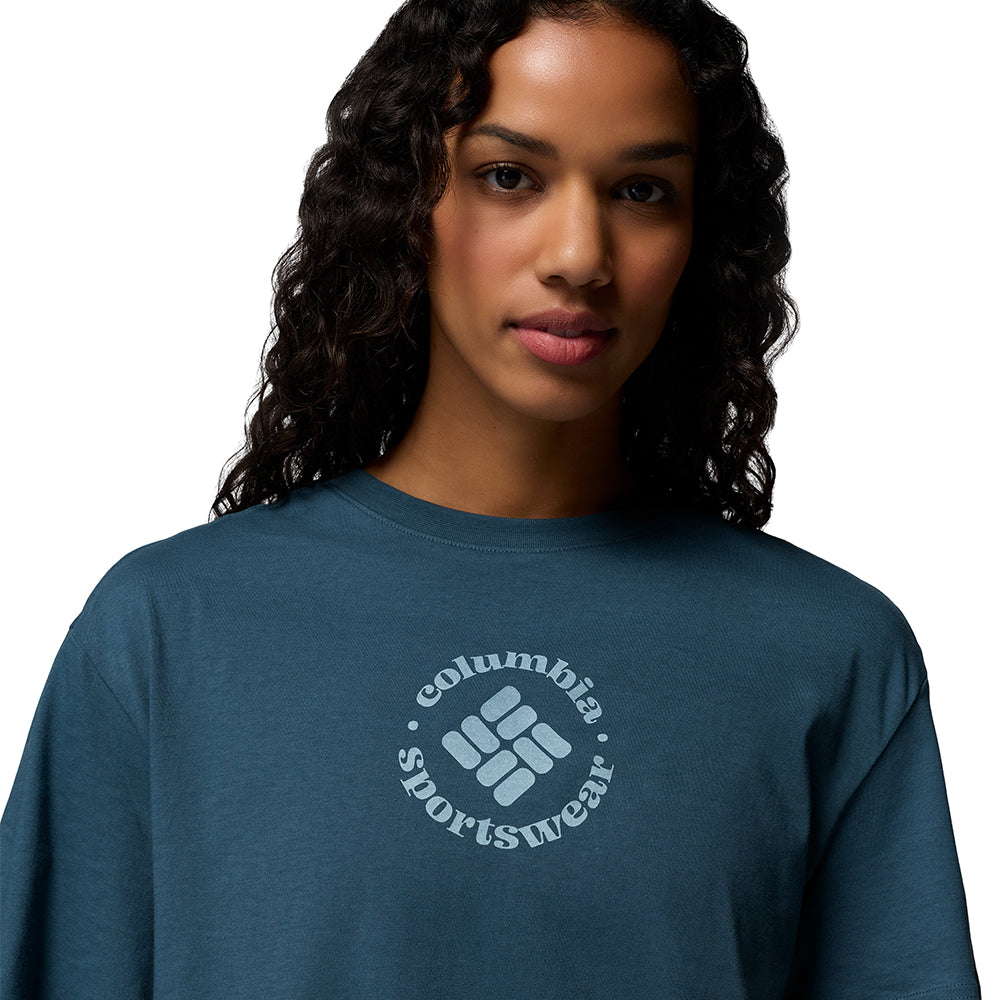 COLUMBIA Rolling Bend™ Graphic Relaxed Crop เสื้อยืดผู้หญิง
