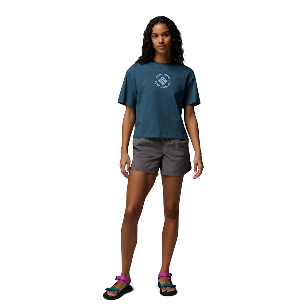 COLUMBIA Rolling Bend™ Graphic Relaxed Crop เสื้อยืดผู้หญิง