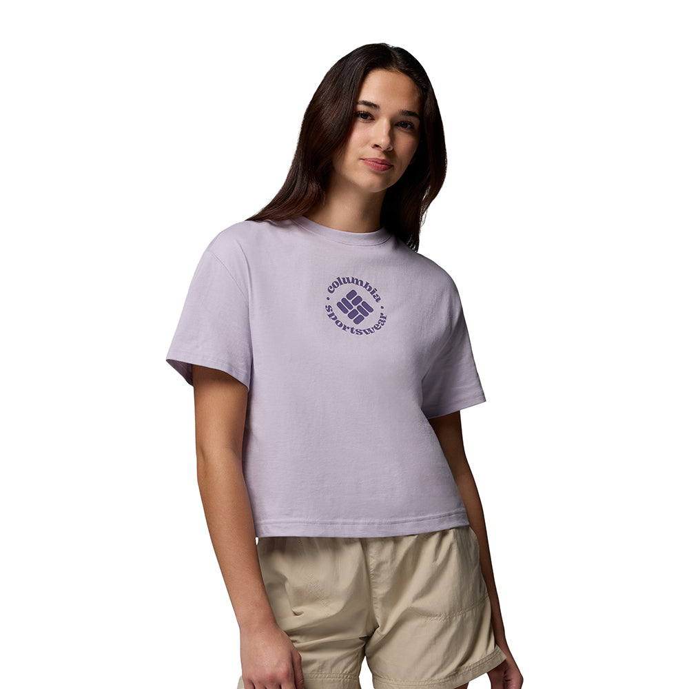 COLUMBIA Rolling Bend™ Graphic Relaxed Crop เสื้อยืดผู้หญิง